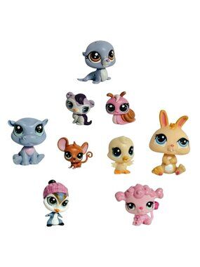 LPS Littlest Pet Shop 9 Animal Figures Mixed Collectible Cats Dogs Authentic 1H